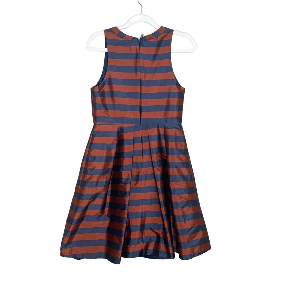 NWT Eva Franco Anthropologie Striped Bow Fit and Flair Cocktail Dress Size 6 - Picture 3 of 9